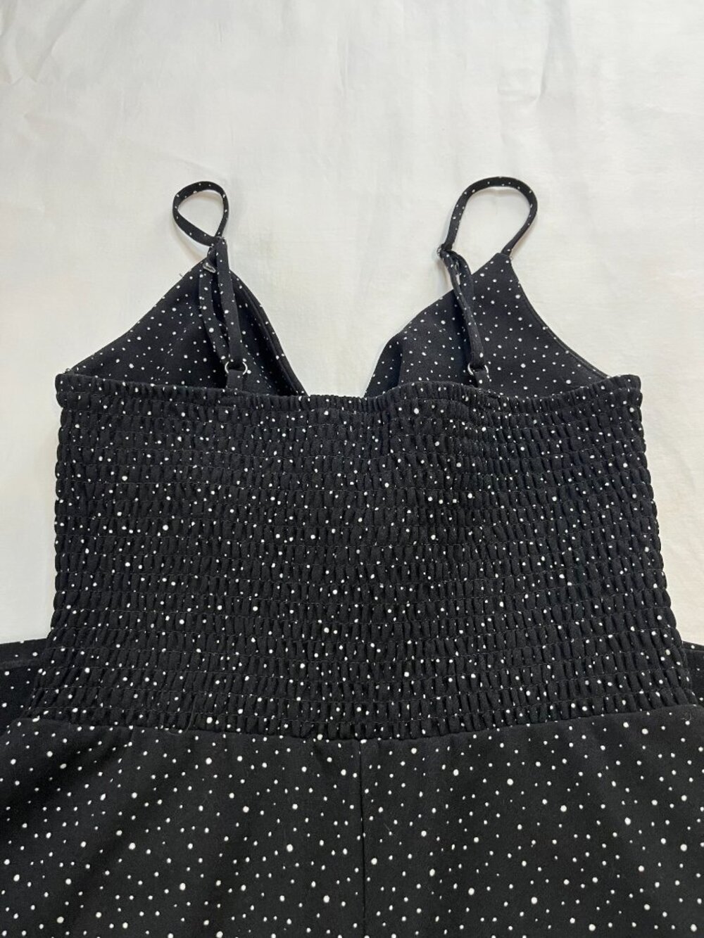 Allison Joy Black White Polkadot Jumpsuit with Pockets - Picture 6 of 7